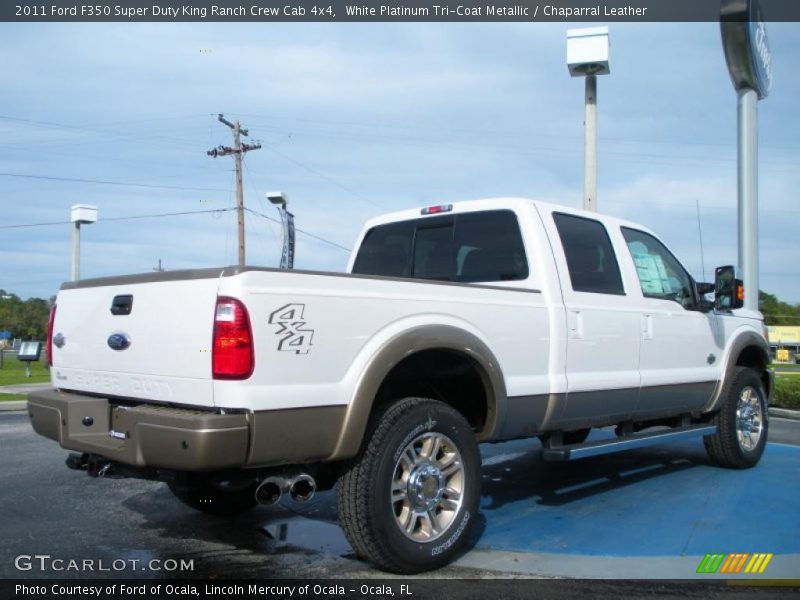  2011 F350 Super Duty King Ranch Crew Cab 4x4 White Platinum Tri-Coat Metallic