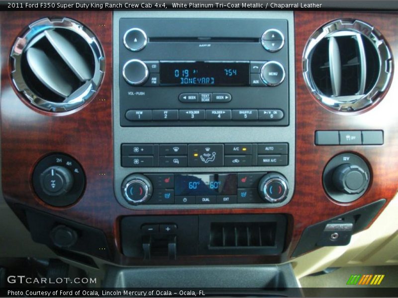 White Platinum Tri-Coat Metallic / Chaparral Leather 2011 Ford F350 Super Duty King Ranch Crew Cab 4x4