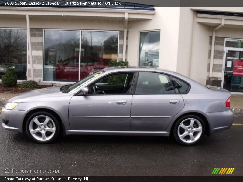 Quartz Silver Metallic / Off Black 2009 Subaru Legacy 2.5i Sedan