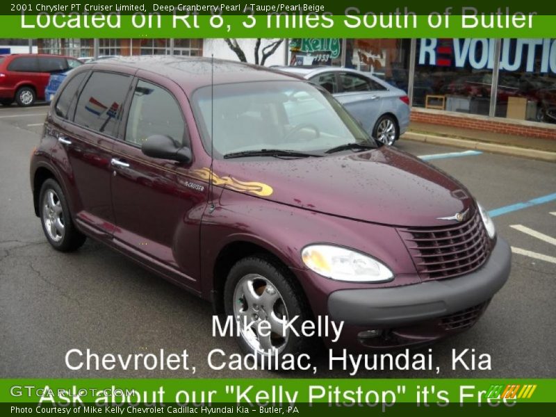 Deep Cranberry Pearl / Taupe/Pearl Beige 2001 Chrysler PT Cruiser Limited