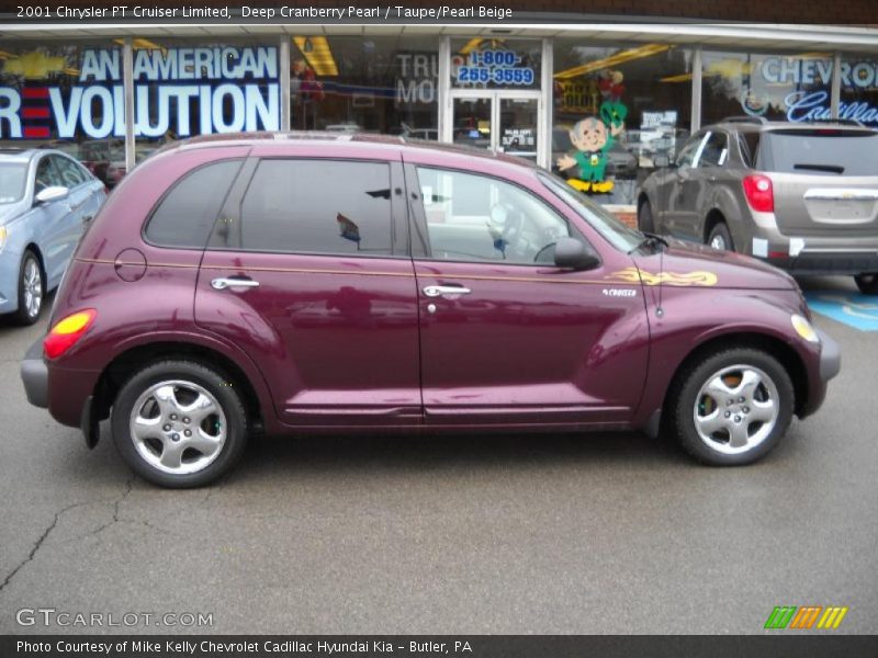 Deep Cranberry Pearl / Taupe/Pearl Beige 2001 Chrysler PT Cruiser Limited