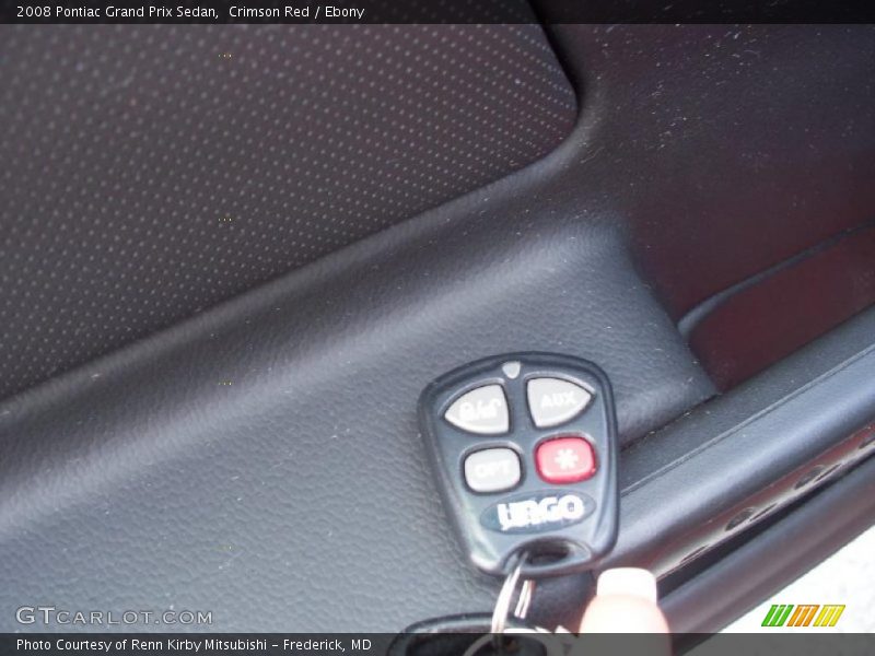 Crimson Red / Ebony 2008 Pontiac Grand Prix Sedan
