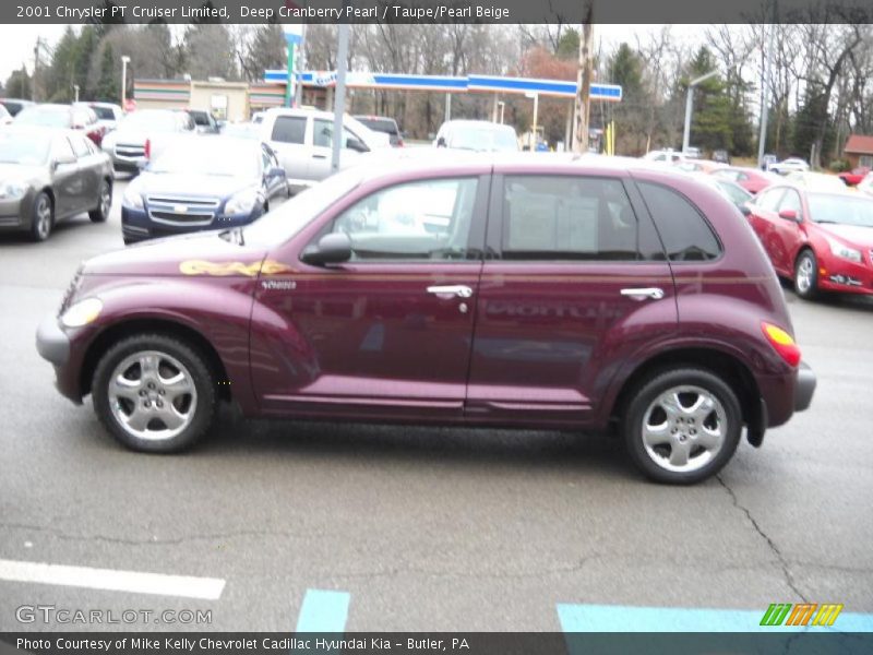 Deep Cranberry Pearl / Taupe/Pearl Beige 2001 Chrysler PT Cruiser Limited