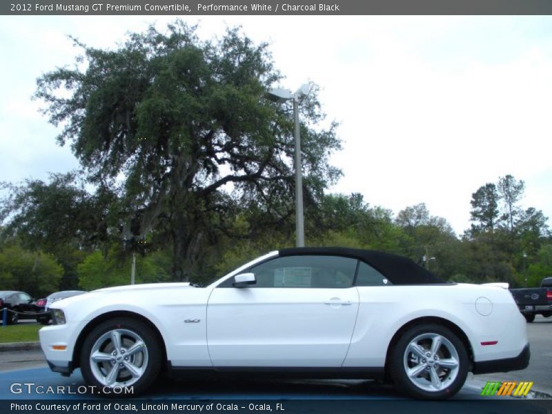 Performance White / Charcoal Black 2012 Ford Mustang GT Premium Convertible