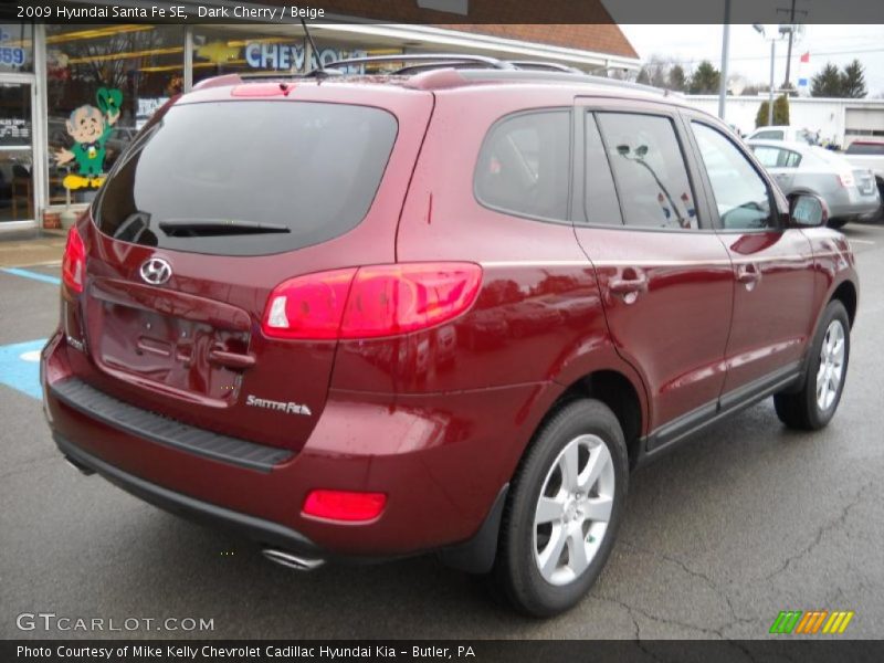 Dark Cherry / Beige 2009 Hyundai Santa Fe SE