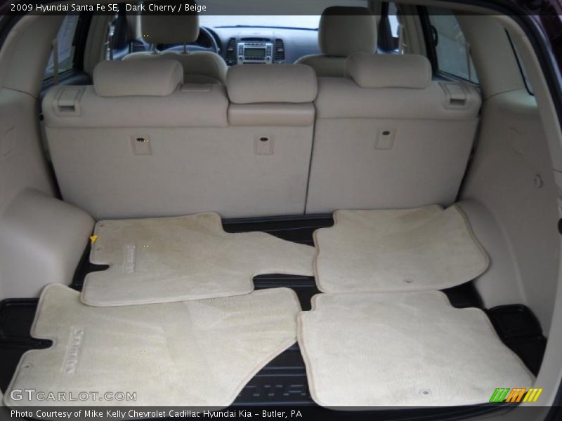Dark Cherry / Beige 2009 Hyundai Santa Fe SE
