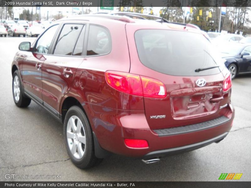 Dark Cherry / Beige 2009 Hyundai Santa Fe SE