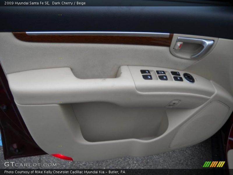 Dark Cherry / Beige 2009 Hyundai Santa Fe SE