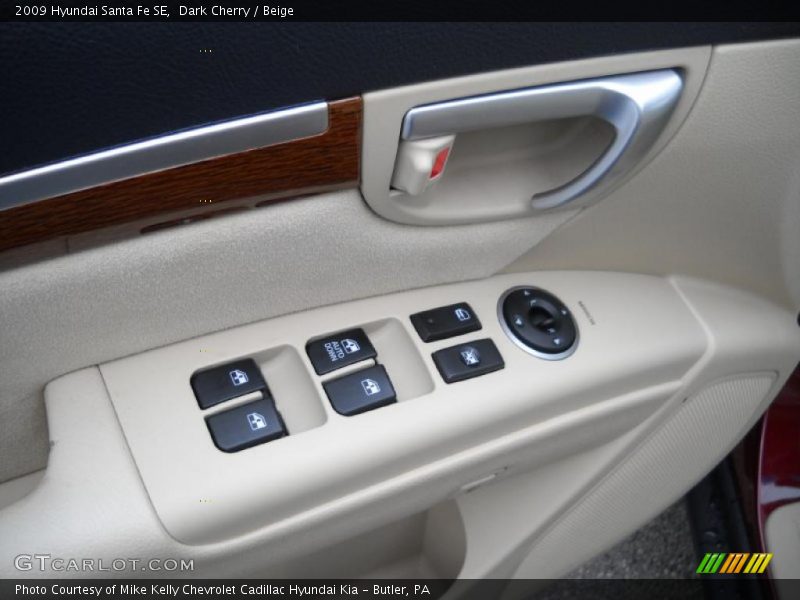 Dark Cherry / Beige 2009 Hyundai Santa Fe SE