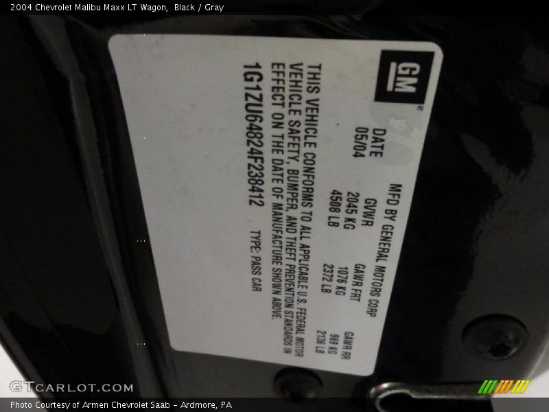 Black / Gray 2004 Chevrolet Malibu Maxx LT Wagon