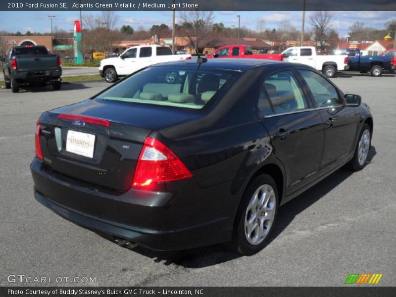 Atlantis Green Metallic / Medium Light Stone 2010 Ford Fusion SE