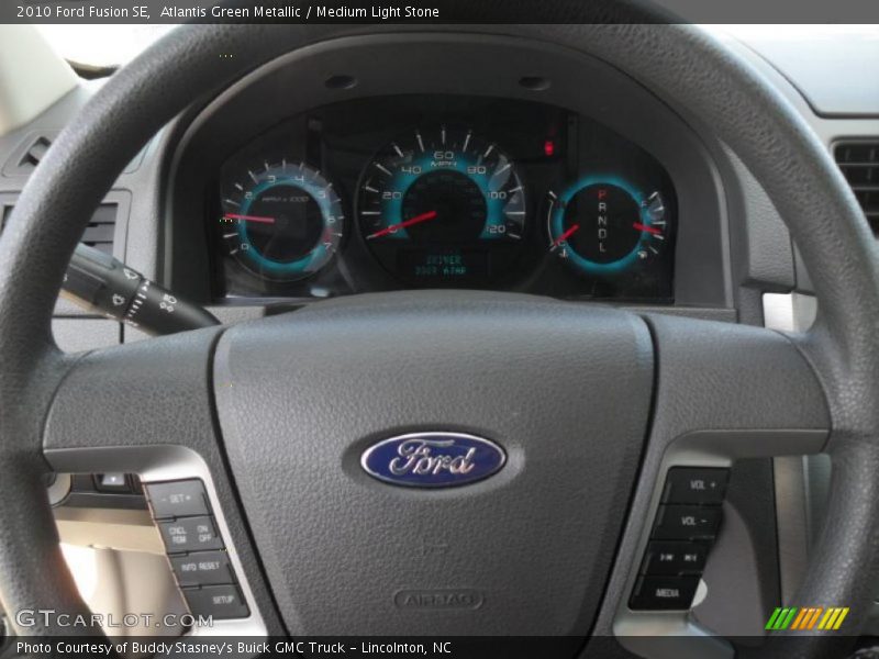 Atlantis Green Metallic / Medium Light Stone 2010 Ford Fusion SE