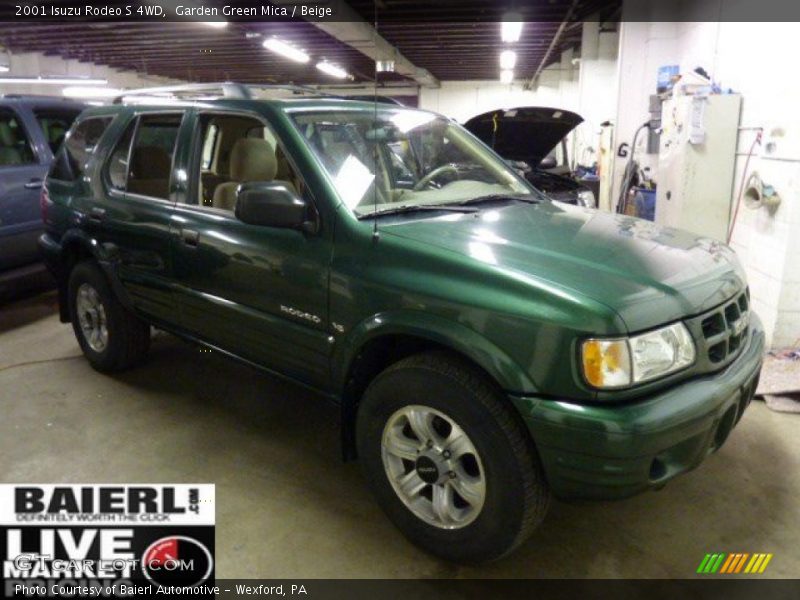 Garden Green Mica / Beige 2001 Isuzu Rodeo S 4WD