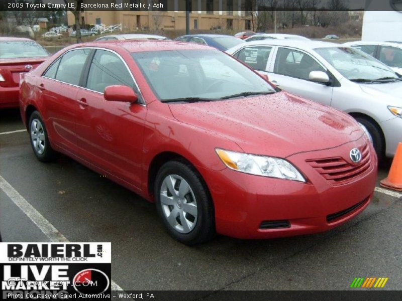Barcelona Red Metallic / Ash 2009 Toyota Camry LE