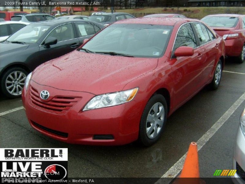 Barcelona Red Metallic / Ash 2009 Toyota Camry LE