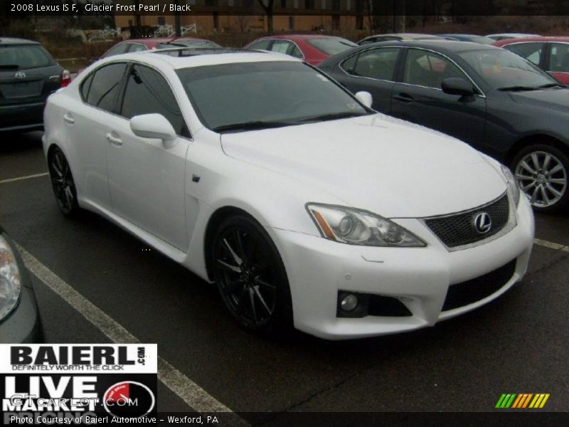 Glacier Frost Pearl / Black 2008 Lexus IS F