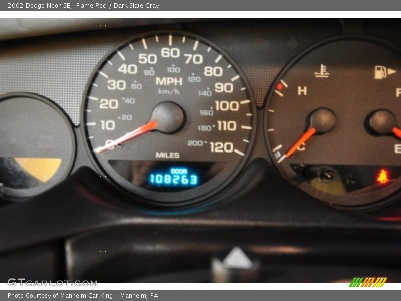 Flame Red / Dark Slate Gray 2002 Dodge Neon SE