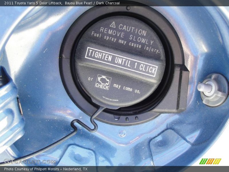 Bayou Blue Pearl / Dark Charcoal 2011 Toyota Yaris 5 Door Liftback