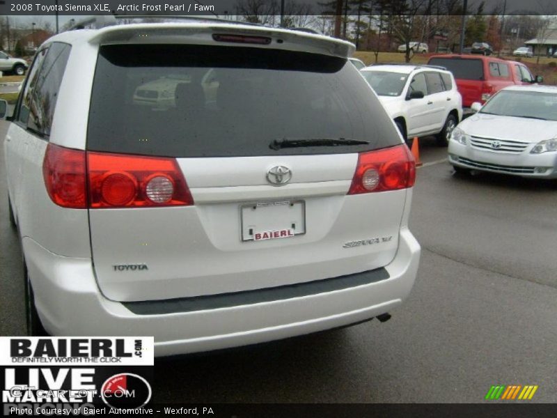 Arctic Frost Pearl / Fawn 2008 Toyota Sienna XLE