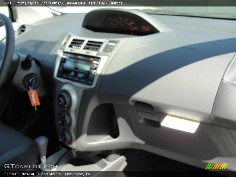 Bayou Blue Pearl / Dark Charcoal 2011 Toyota Yaris 5 Door Liftback