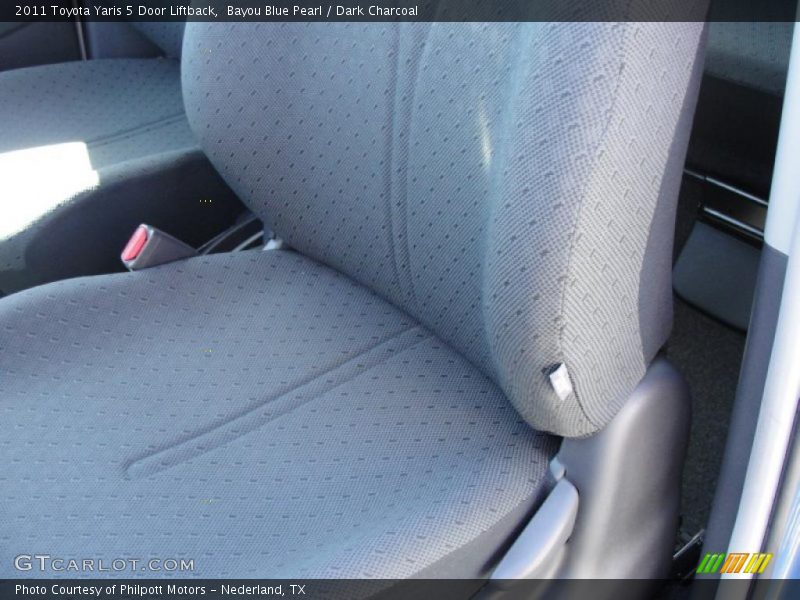 Bayou Blue Pearl / Dark Charcoal 2011 Toyota Yaris 5 Door Liftback