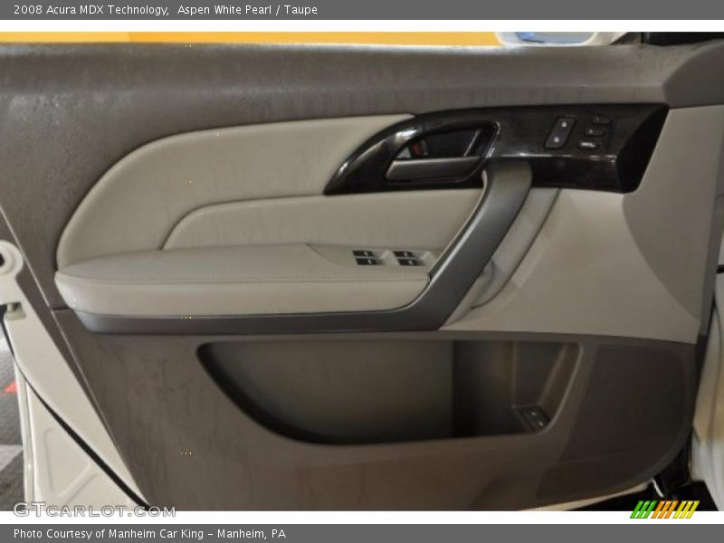 Aspen White Pearl / Taupe 2008 Acura MDX Technology