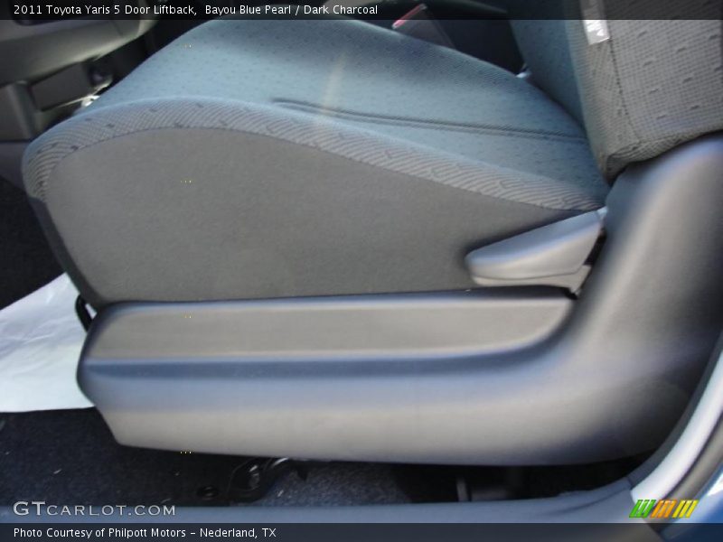 Bayou Blue Pearl / Dark Charcoal 2011 Toyota Yaris 5 Door Liftback