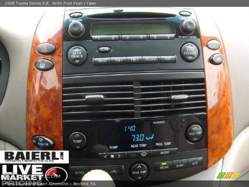 Arctic Frost Pearl / Fawn 2008 Toyota Sienna XLE