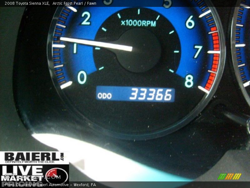 Arctic Frost Pearl / Fawn 2008 Toyota Sienna XLE