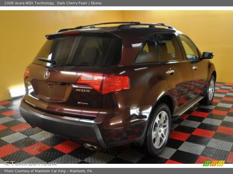 Dark Cherry Pearl / Ebony 2008 Acura MDX Technology