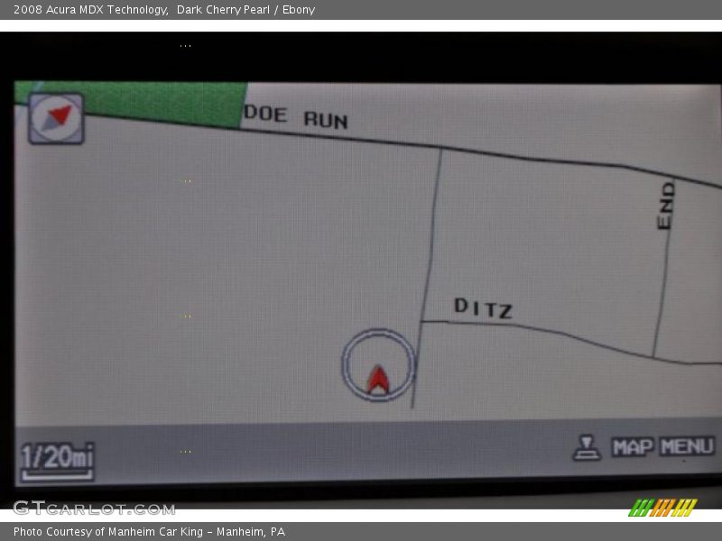 Dark Cherry Pearl / Ebony 2008 Acura MDX Technology