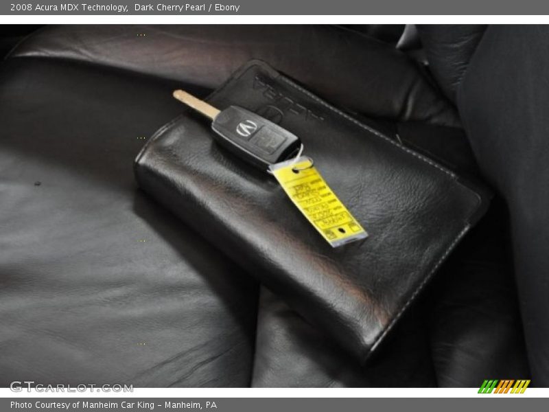 Dark Cherry Pearl / Ebony 2008 Acura MDX Technology
