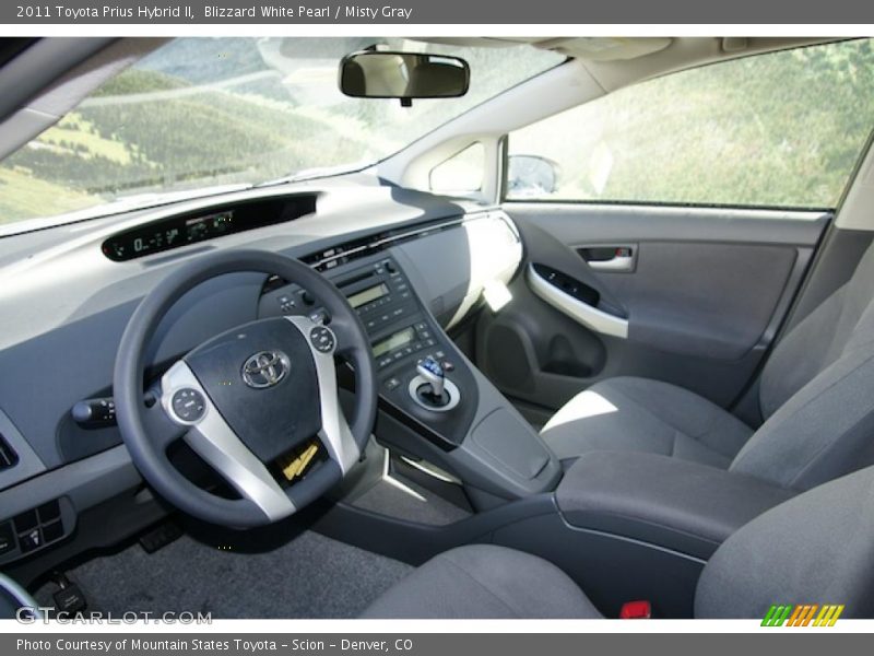 Blizzard White Pearl / Misty Gray 2011 Toyota Prius Hybrid II