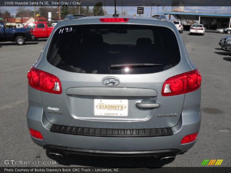 Steel Gray / Gray 2008 Hyundai Santa Fe SE
