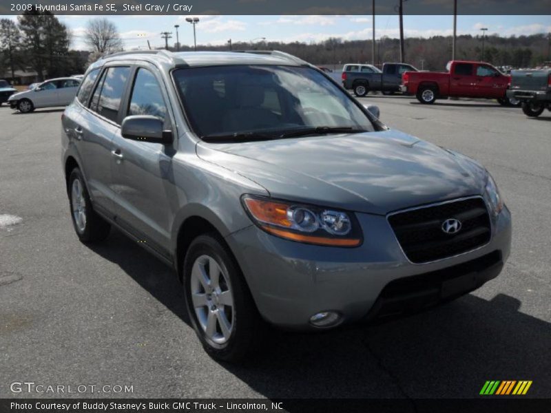 Steel Gray / Gray 2008 Hyundai Santa Fe SE