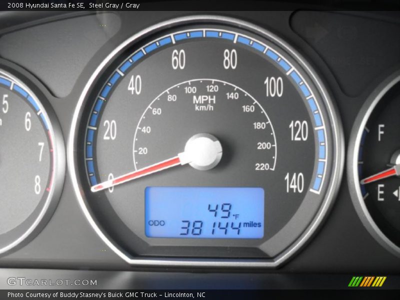Steel Gray / Gray 2008 Hyundai Santa Fe SE