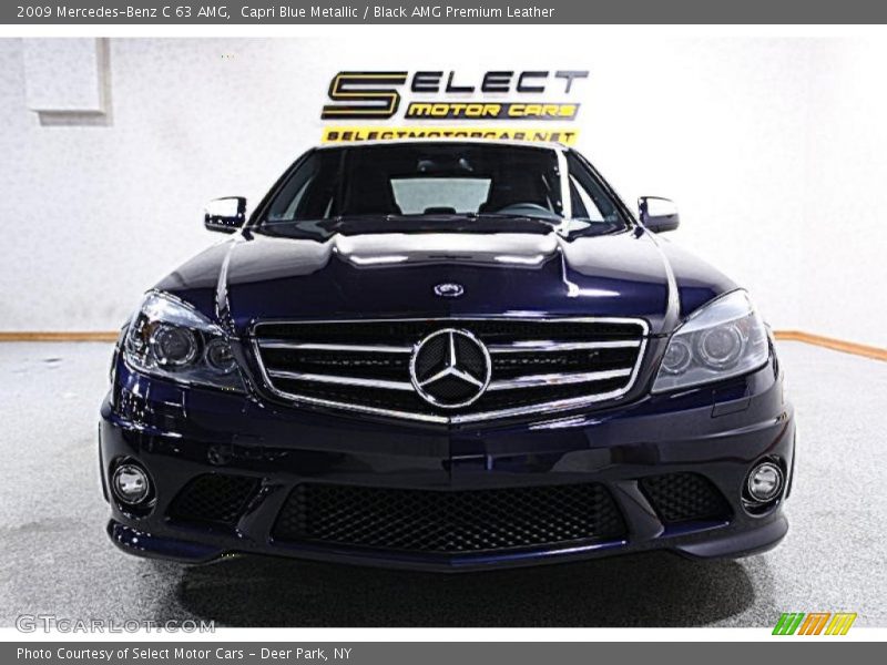 Capri Blue Metallic / Black AMG Premium Leather 2009 Mercedes-Benz C 63 AMG