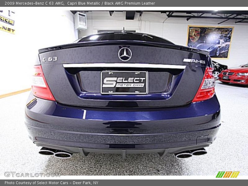Capri Blue Metallic / Black AMG Premium Leather 2009 Mercedes-Benz C 63 AMG