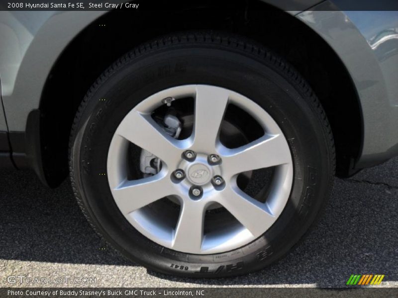 Steel Gray / Gray 2008 Hyundai Santa Fe SE