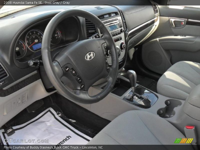 Steel Gray / Gray 2008 Hyundai Santa Fe SE