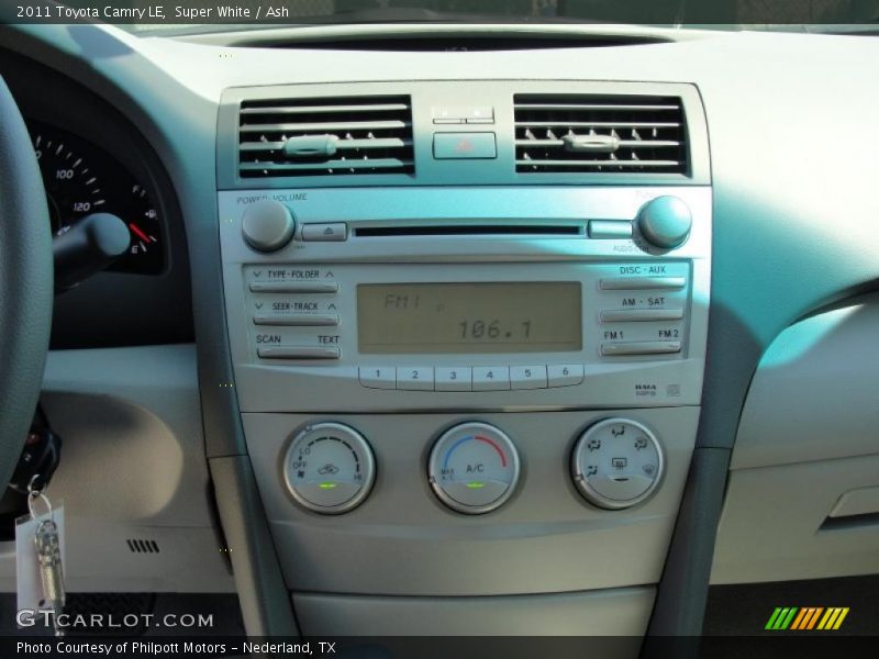 Super White / Ash 2011 Toyota Camry LE