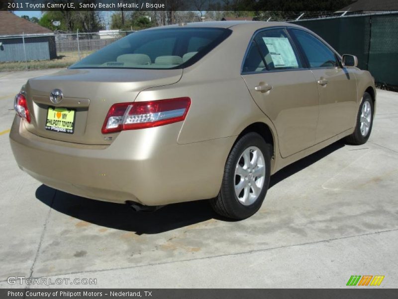 Sandy Beach Metallic / Bisque 2011 Toyota Camry LE