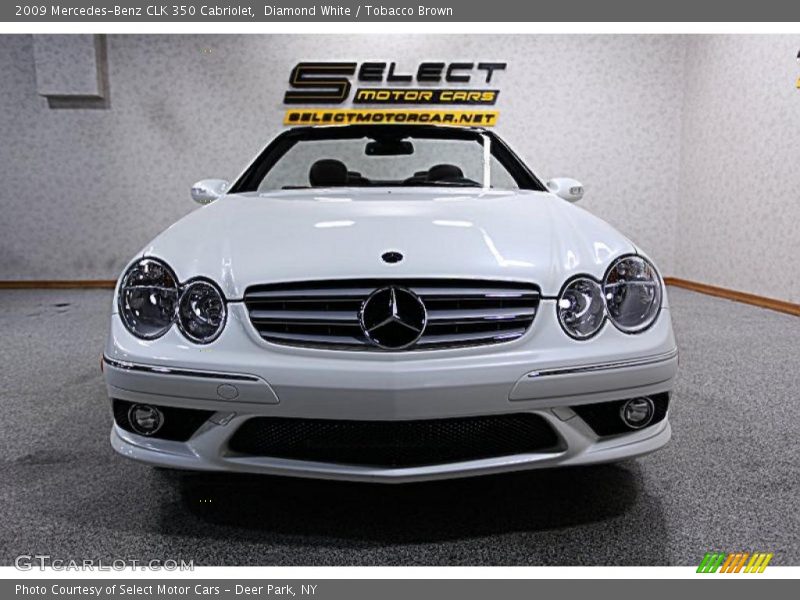 Diamond White / Tobacco Brown 2009 Mercedes-Benz CLK 350 Cabriolet