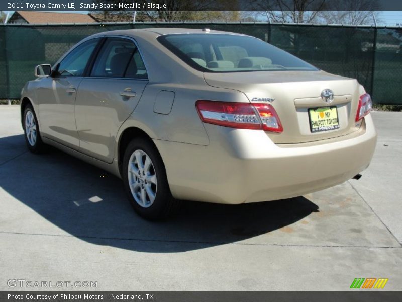 Sandy Beach Metallic / Bisque 2011 Toyota Camry LE