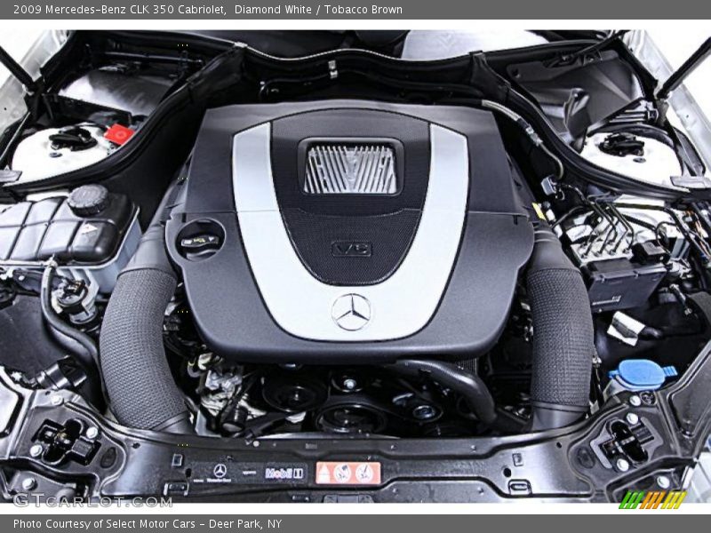 Diamond White / Tobacco Brown 2009 Mercedes-Benz CLK 350 Cabriolet