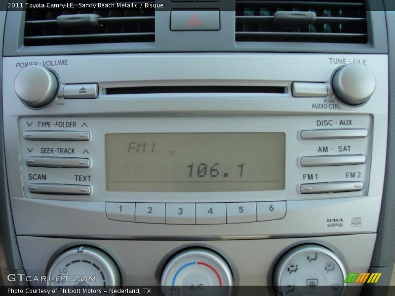 Sandy Beach Metallic / Bisque 2011 Toyota Camry LE