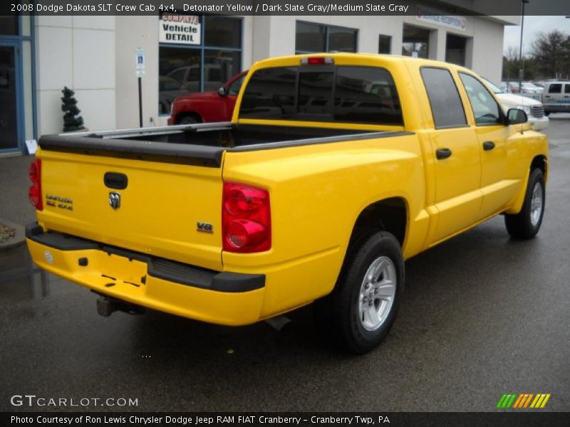 Detonator Yellow / Dark Slate Gray/Medium Slate Gray 2008 Dodge Dakota SLT Crew Cab 4x4