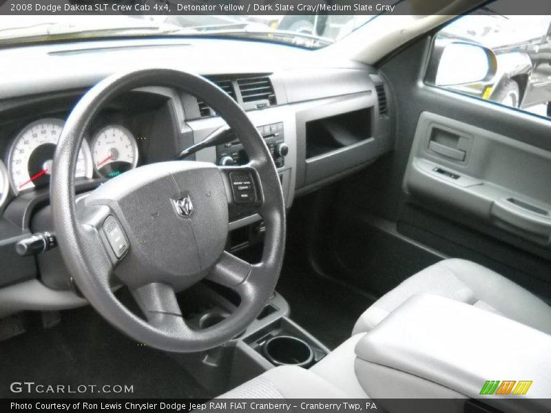 Detonator Yellow / Dark Slate Gray/Medium Slate Gray 2008 Dodge Dakota SLT Crew Cab 4x4