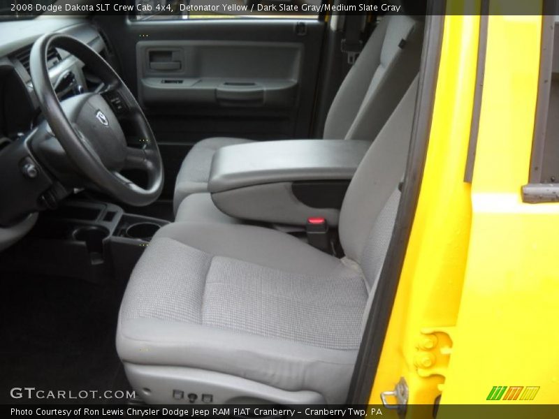 Detonator Yellow / Dark Slate Gray/Medium Slate Gray 2008 Dodge Dakota SLT Crew Cab 4x4