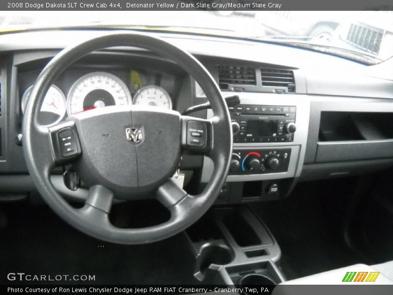 Detonator Yellow / Dark Slate Gray/Medium Slate Gray 2008 Dodge Dakota SLT Crew Cab 4x4